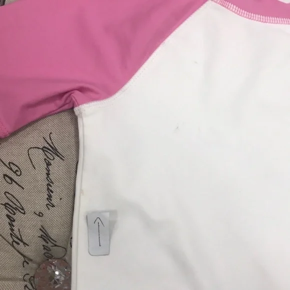 Joe Fresh Cherry Raglan Rashguard Swim Top - Picture 4 of 7